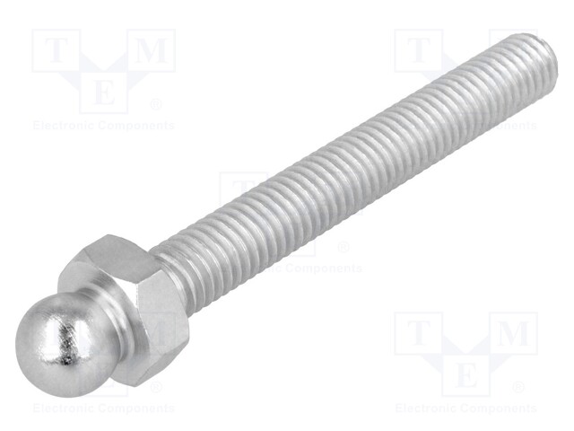 Pin; M8; Plunger mat: steel; Ø: 10mm; Plating: zinc; Thread len: 60mm