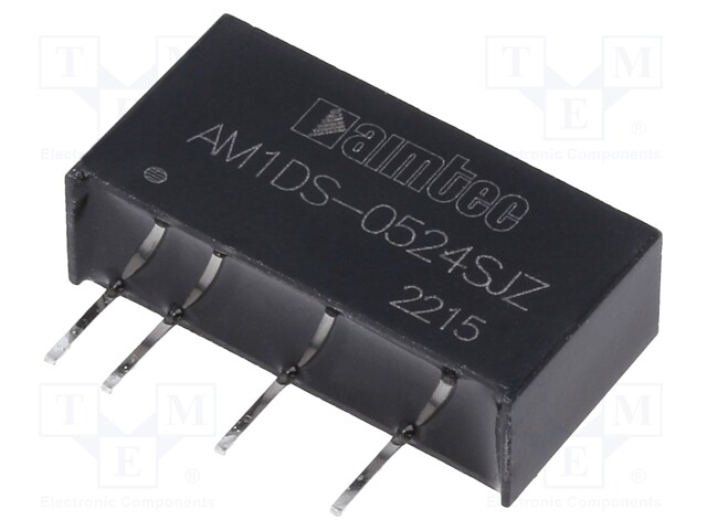 Converter: DC/DC; 1W; Uin: 4.5÷5.5V; 24VDC; Iout: 42mA; SIP7; 2.3g