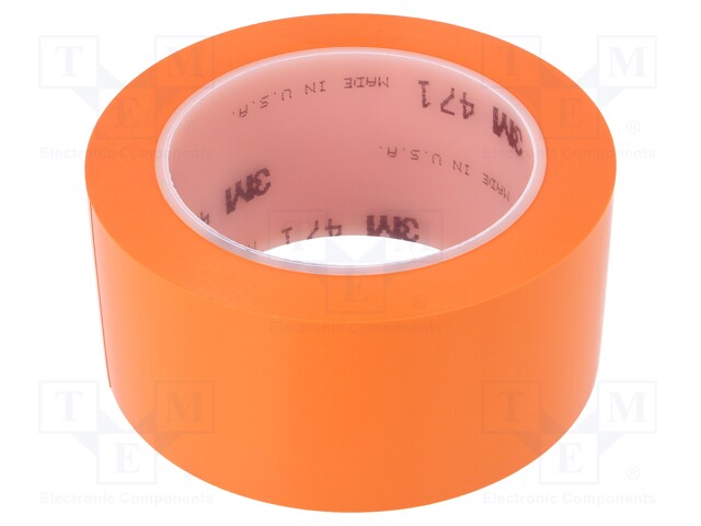Tape: marking; W: 50mm; L: 33m; Colour: orange; D: 0.13mm; 2.5N/cm