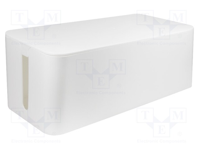 Cable box; Width: 157mm; L: 407mm; H: 133.5mm; Colour: white