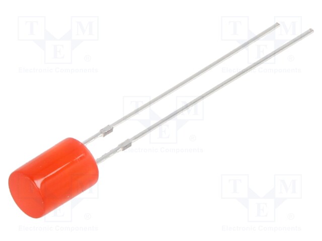 LED; 5mm; red; 220÷330mcd; 140°; Front: flat; 15V; No.of term: 2