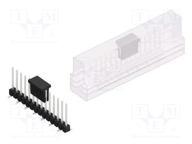 Connector: pin strips; pin header; male; PIN: 14; 2.54mm; SMT; 1x14