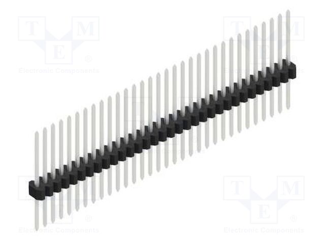 Connector: pin strips; pin header; male; PIN: 32; 1.27mm; THT; 1x32