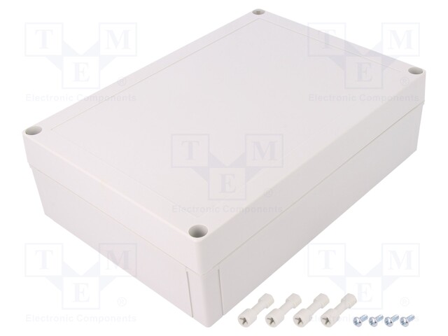 Enclosure: multipurpose; X: 180mm; Y: 255mm; Z: 75mm; MNX; grey; IK08