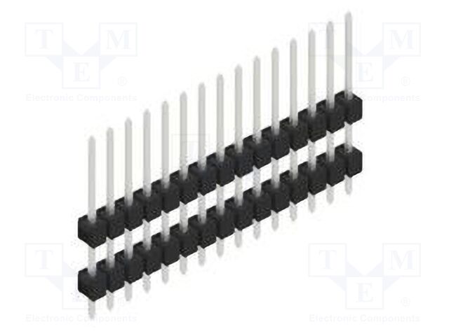 Connector: pin strips; pin header; male; PIN: 15; 2.54mm; THT; 1x15
