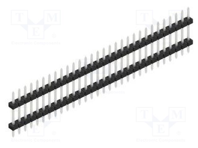 Connector: pin strips; pin header; male; PIN: 30; 2mm; THT; 1x30