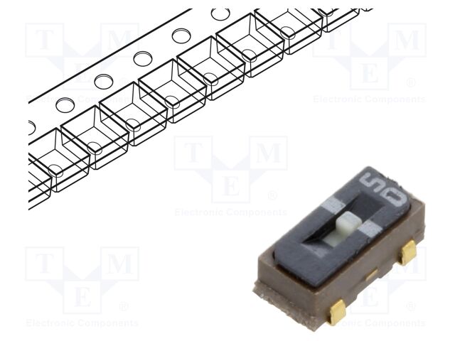Slide Switch, SPDT, On-On, Surface Mount, CJS Series, 100 mA