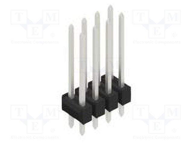 Connector: pin strips; pin header; male; PIN: 8; 2.54mm; THT; 2x4