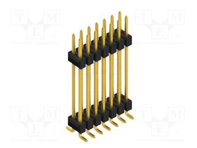 Connector: pin strips; pin header; male; PIN: 14; 2.54mm; SMT; 2x7