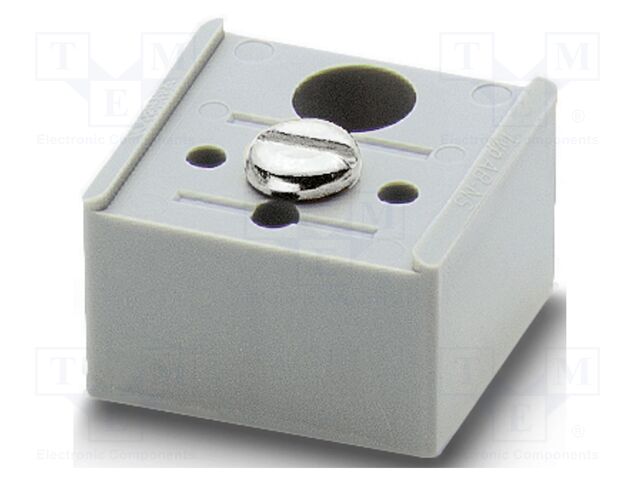 Mounting clamp; L: 21mm; W: 38mm; H: 35mm; Body: grey