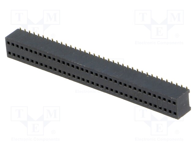 Socket; pin strips; female; PIN: 72; straight; 1.27mm; SMT; 2x36