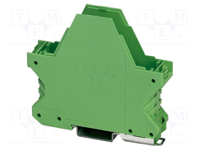 Enclosure base; with FE contact; green; UL94V-0; ME 22,5; Y: 99mm