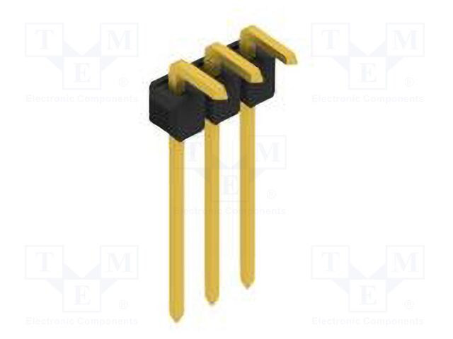 Connector: pin strips; pin header; male; PIN: 3; 2.54mm; THT; 1x3