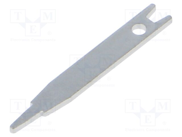 Terminal: flat; 2.8mm; 0.8mm; male; THT; brass; tinned; straight