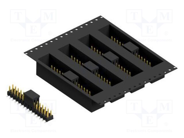 Connector: pin strips; pin header; male; PIN: 30; 2.54mm; SMT; 2x15
