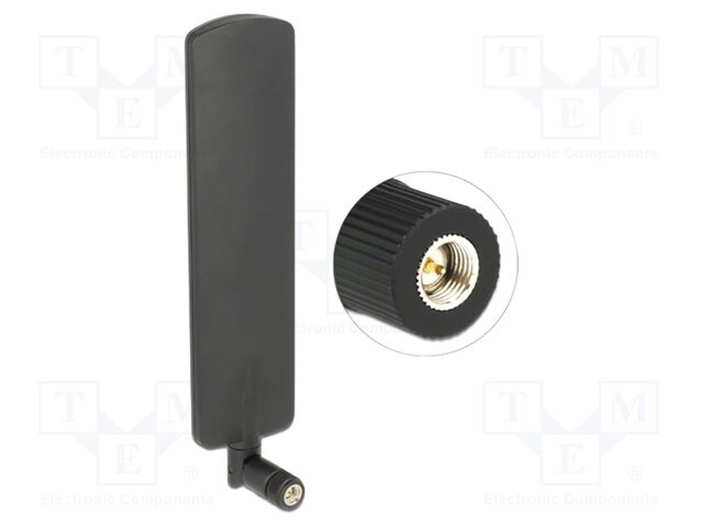 Antenna; Bluetooth,GSM,LTE,UMTS,inner,WiFi; black; SMA; screw-in