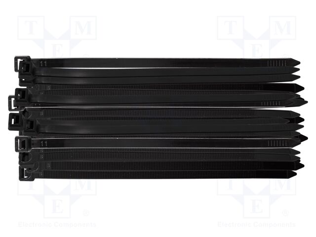 Cable tie; L: 200mm; W: 7.6mm; black; 50pcs; EXTREME