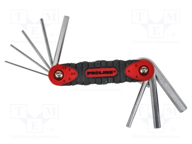Wrench-set; hex key; 1.5mm,2mm,2.5mm,3mm,4mm,5mm,6mm,8mm; 8pcs.