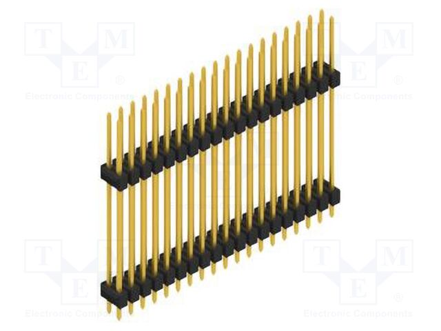 Connector: pin strips; pin header; male; PIN: 38; 2.54mm; THT; 2x19