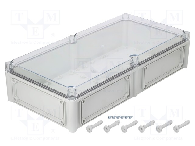 Enclosure: wall mounting; X: 280mm; Y: 560mm; Z: 130mm; EK; grey; IK08