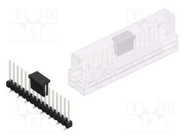 Connector: pin strips; pin header; male; PIN: 16; 2.54mm; SMT; 1x16