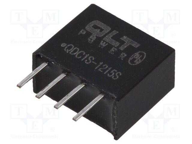 Converter: DC/DC; 1W; Uin: 10.8÷13.2V; 15VDC; SIL4; 7x11.7x10mm