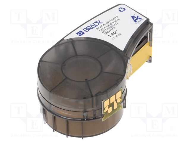 Tape; 25.4mm; 4.27m; white; Character colour: black