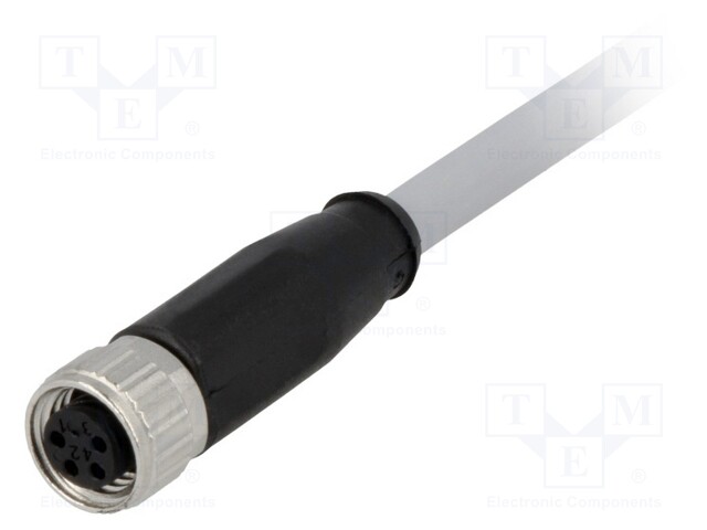 Connector: M8; female; PIN: 4; straight; with lead; plug; 10m; PVC