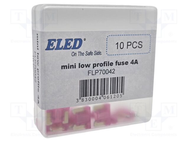 Fuse: fuse; 4A; 58VDC; automotive; 10.9mm; 10.9x3.8x8.73mm