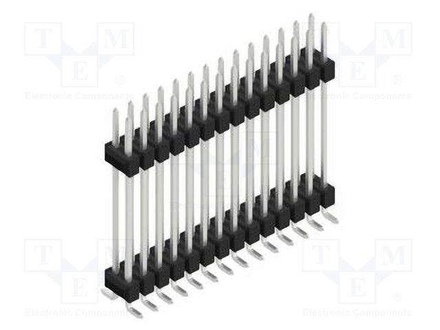 Connector: pin strips; pin header; male; PIN: 28; 2.54mm; SMT; 2x14