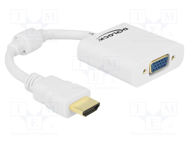 Converter; D-Sub 15pin socket,HDMI plug,VGA female; High Speed
