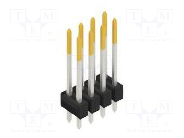 Connector: pin strips; pin header; male; PIN: 8; 2.54mm; THT; 2x4