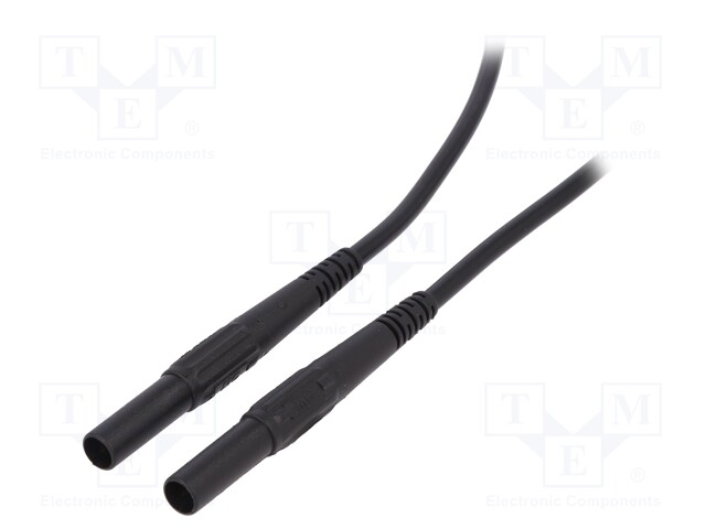 Connection cable; PVC; 1m; black; 8A; 1kV; Cond.cross sec: 1mm2