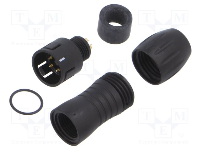 Plug; Connector: circular; 720; male; PIN: 5; gold-plated; 5A; IP67