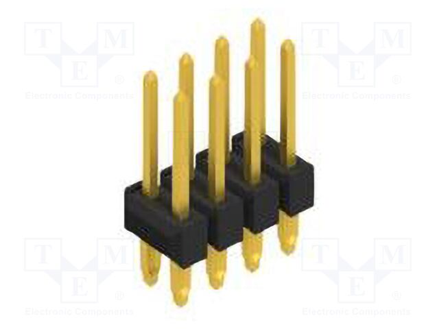Connector: pin strips; pin header; male; PIN: 8; 2.54mm; THT; 2x4