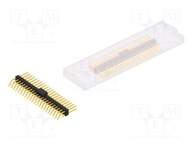 Connector: pin strips; pin header; male; PIN: 44; 2.54mm; SMT; 2x22