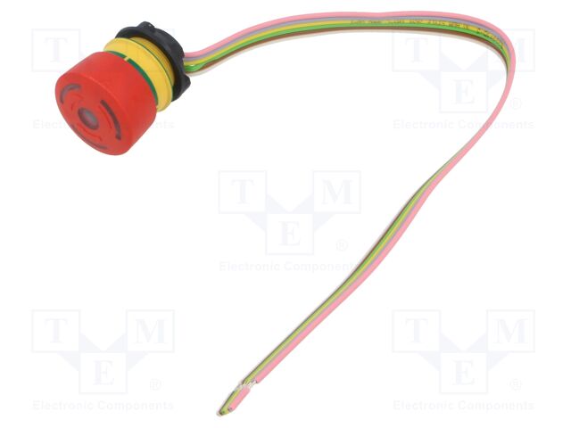 Switch: emergency stop; NC x2; 5A/250VAC; 5A/24VDC; 22mm; red; IP65