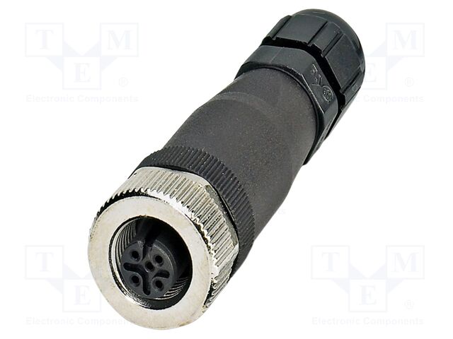 Connector: M12; plug; PIN: 5; 48V; straight; IP67; screw terminal