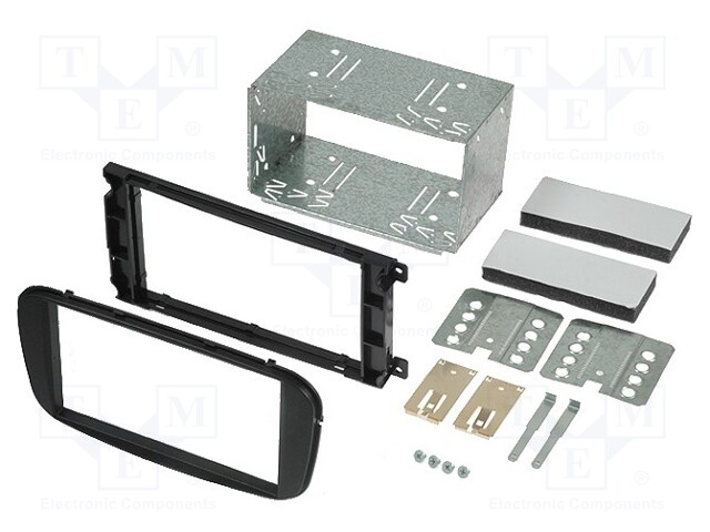 Radio mounting frame; Ford; 2 DIN; black