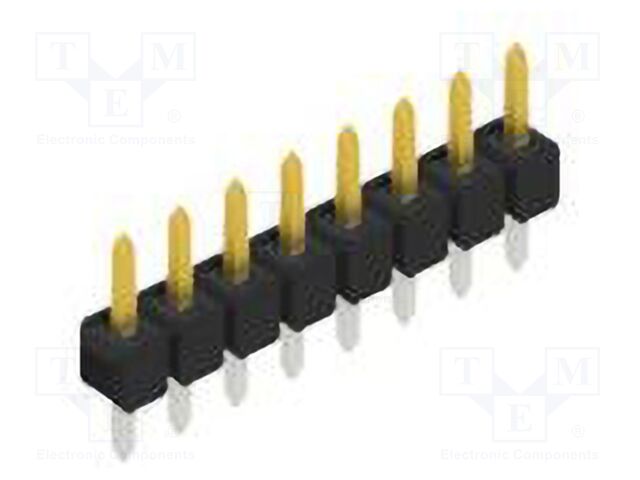 Connector: pin strips; pin header; male; PIN: 8; 2.54mm; THT; 1x8