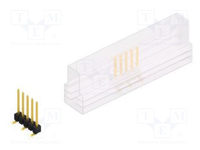 Connector: pin strips; pin header; male; PIN: 5; 2.54mm; SMT; 1x5