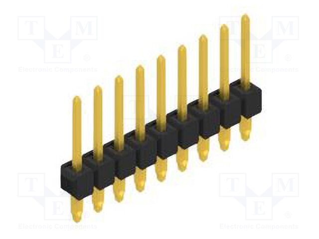 Connector: pin strips; pin header; male; PIN: 9; 2.54mm; THT; 1x9