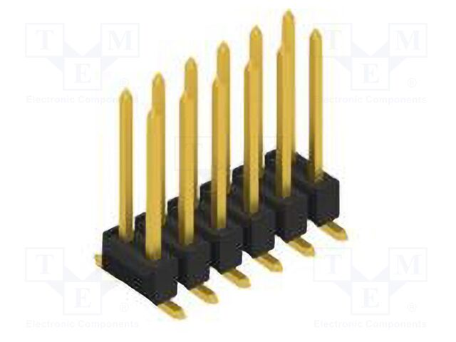 Connector: pin strips; pin header; male; PIN: 12; 2.54mm; SMT; 2x6