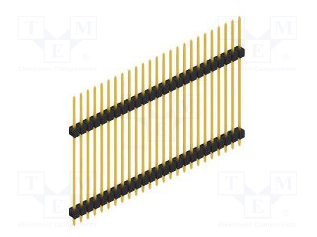 Connector: pin strips; pin header; male; PIN: 25; 2.54mm; THT; 1x25