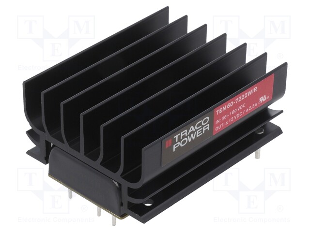 Converter: DC/DC; 60W; Uin: 36÷160V; Uout: 12VDC; Uout2: -12VDC