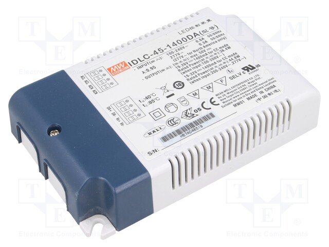Power supply: switched-mode; Communication: DALI; LED; 44.8W; IP20