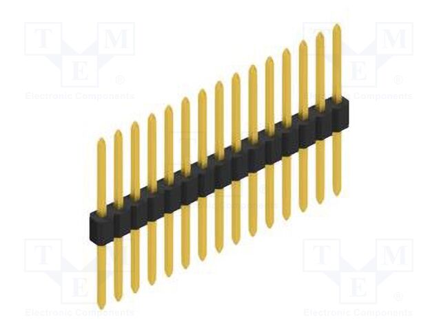 Connector: pin strips; pin header; male; PIN: 15; 1.27mm; THT; 1x15