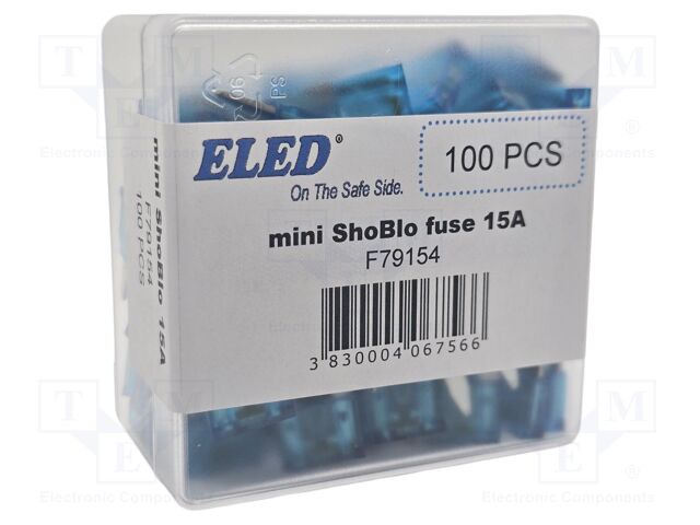 Fuse: fuse; 15A; 32VDC; automotive; 11.2mm; 11.2x4x17mm