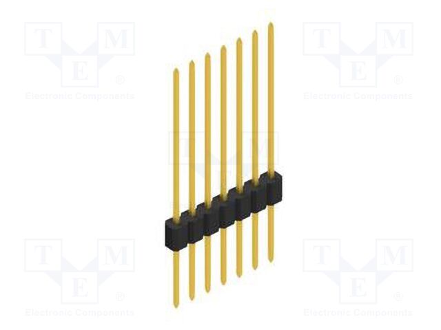 Connector: pin strips; pin header; male; PIN: 7; 1.27mm; THT; 1x7