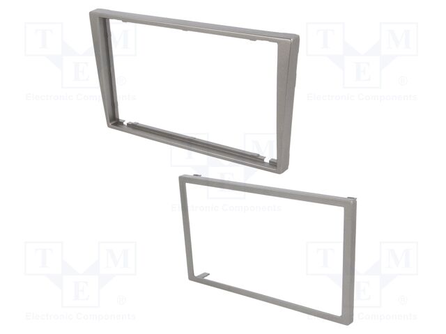 Radio mounting frame; Opel,Renault,Suzuki; 2 DIN; matt silver